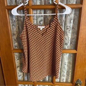 NWOT E&M Women's Brown Patterned Camisole